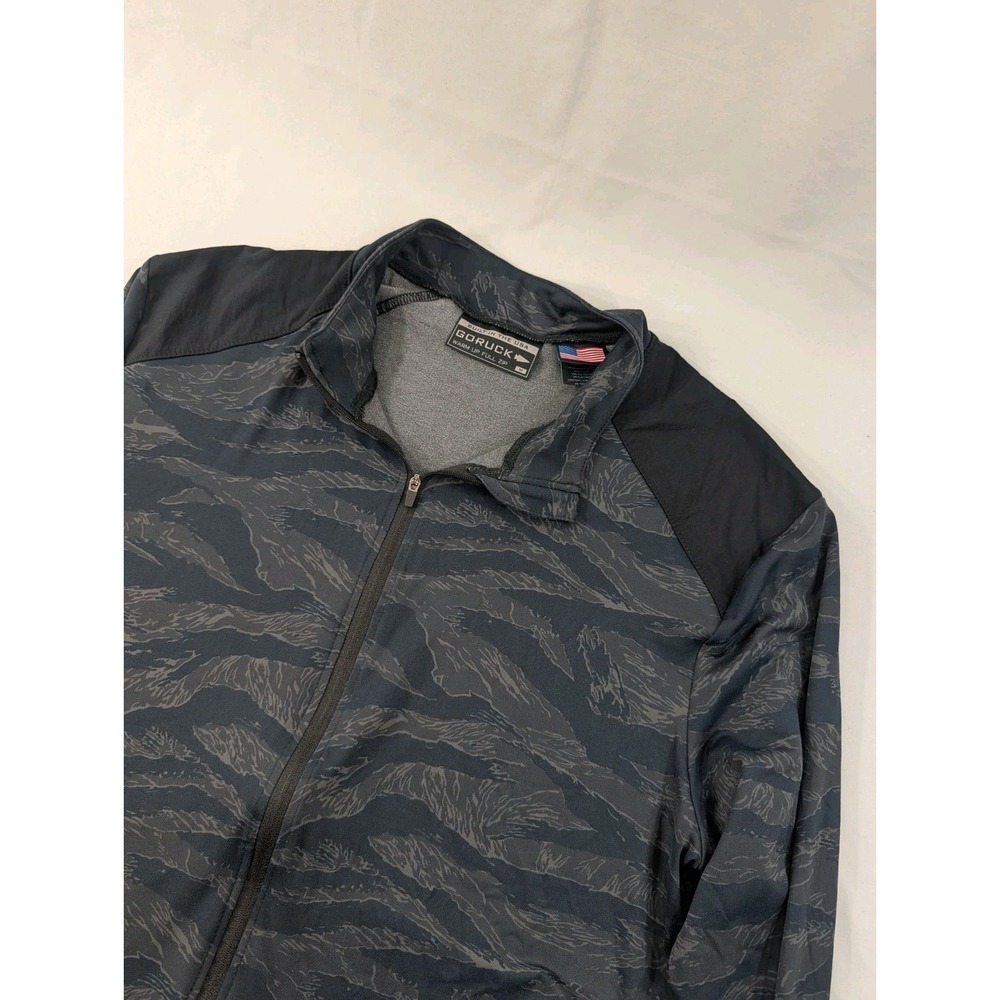 GORUCK Camo Warm‎ Up Full Zip Men's Medium Pullover Gray Blue Made in USA